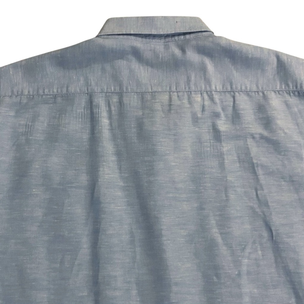 Artistry in Motion Men’s Short Sleeve Pastel Blue Button Doen Shirt L - Picture 5 of 9